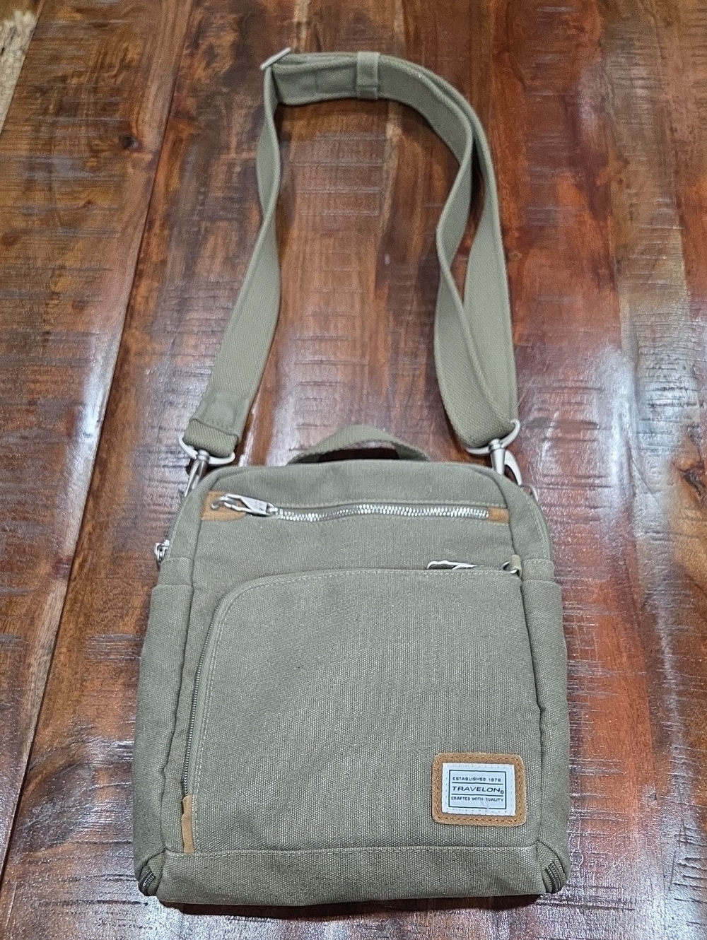 Travelon Retro Crossbody Messenger Shpulder Bag